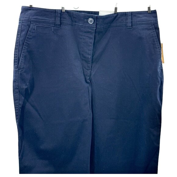 Talbots Perfect Chino Petite Straight Leg Pants Navy Brown Olive NWT Stretch - Picture 7 of 13